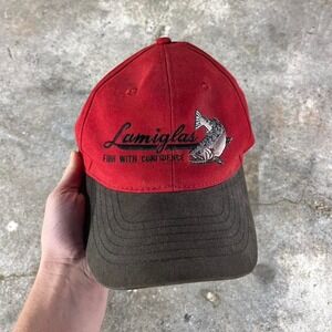 Vintage suede fishing snapback hat